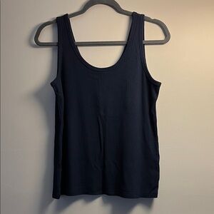 Navy Ribbed Tank Top